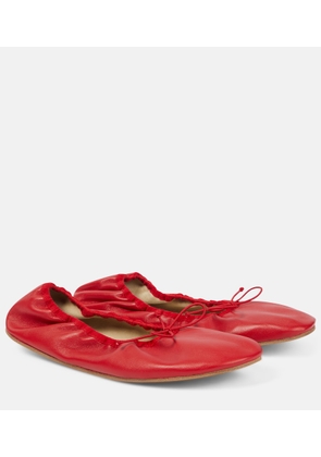 The Row Round leather ballet flats