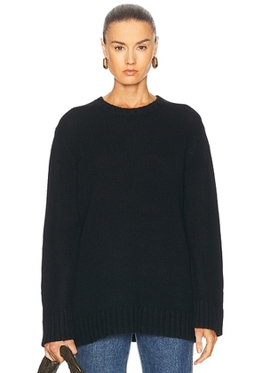 Jenni Kayne Cashmere Amelia Crewneck Sweater in Black - Black. Size XL (also in ).