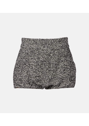 Dolce&Gabbana Wool and silk-blend high-rise shorts
