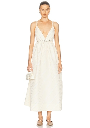 Ganni Sleeveless Dress in Egret - Beige. Size 36 (also in 38).