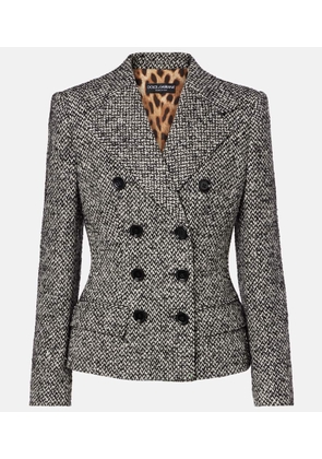 Dolce&Gabbana Double-breasted wool-blend jacket