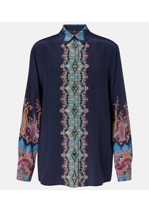 Etro Printed silk crepe de chine shirt