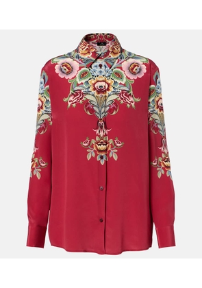 Etro Floral silk crepe shirt