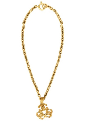 chanel Chanel 1994 Triple CC Necklace in Gold - Metallic Gold. Size all.