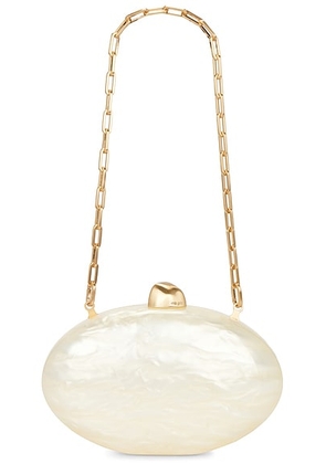 Cult Gaia Eviana Clutch in Ivory - Ivory. Size all.