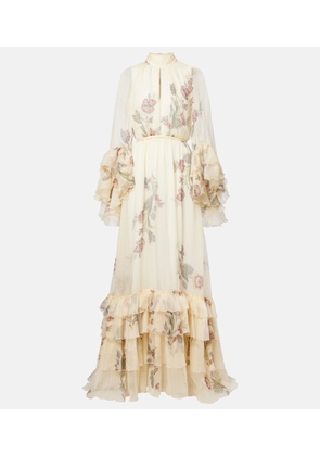 Etro Floral silk crepon gown