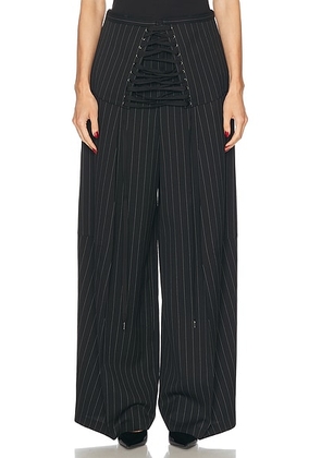 Jean Paul Gaultier Tailored Pant in Black & White - Black. Size 42 (also in ).
