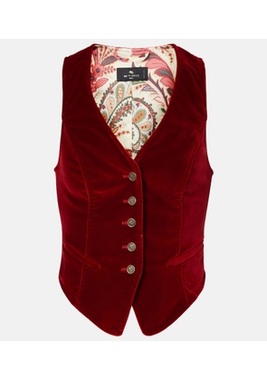 Etro Cotton velvet vest