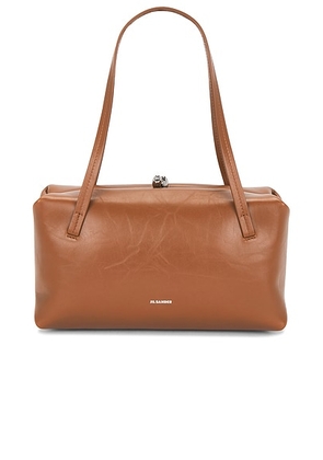 Jil Sander Goji Pillow Small Handle Bag in Grape - Brown. Size all.