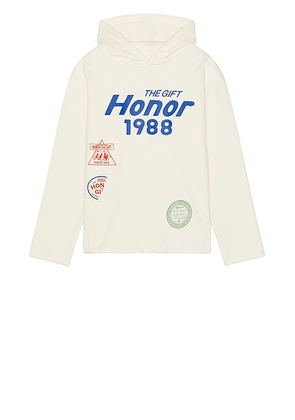 Honor The Gift Patchwork Party Hoodie in Bone - White. Size M (also in ).