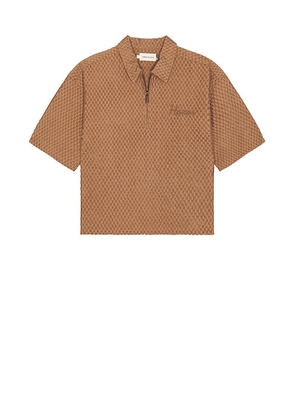 Honor The Gift Quarter Zip Polo in Brown - Brown. Size XXL/2X (also in ).