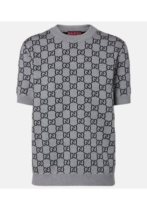 Gucci GG reversible wool-blend top