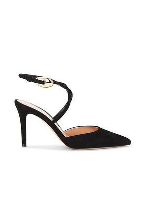 Gianvito Rossi Strappy Pump in Black - Black. Size 38.5 (also in 40).