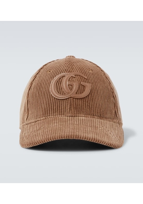 Gucci Double G cotton corduroy baseball cap