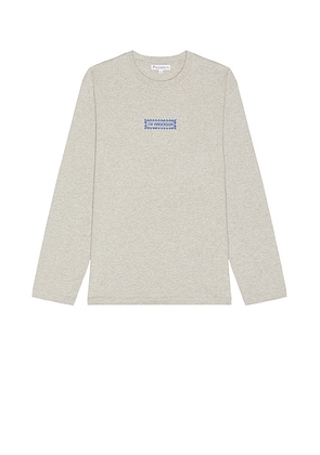 JW Anderson Back Print Long Sleeve T-Shirt in Light Grey Melange - Grey. Size L (also in ).
