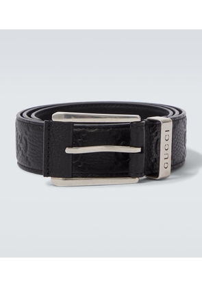 Gucci GG debossed leather belt