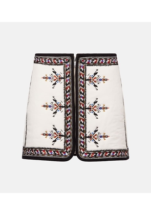 Marant Etoile Zeria embroidered cotton miniskirt