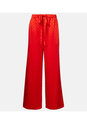 Gucci GG satin wide-leg pants