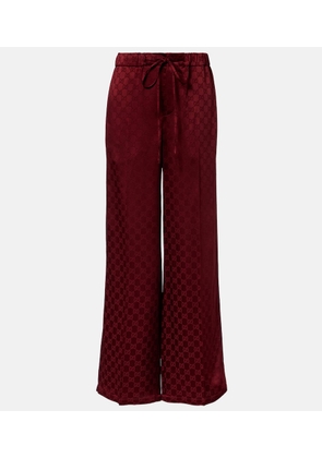 Gucci GG satin wide-leg pants