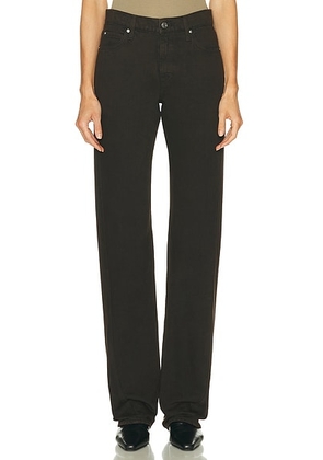 GRLFRND Graham Low Rise Straight Twisted Seam in Espresso Brown - Brown. Size 24 (also in 26, 28, 29, 30).