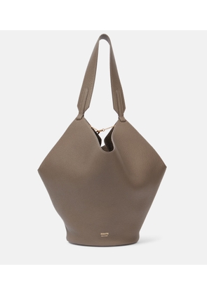 Khaite Lotus Small leather tote bag