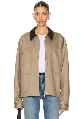 GRLFRND Chore Coat in Camel - Brown. Size L (also in XL).