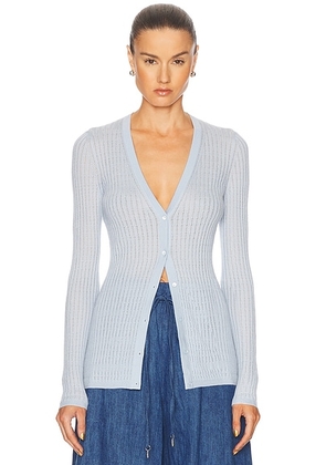 Gabriela Hearst Emma Cardigan in Light Blue - Baby Blue. Size L (also in XS, M).
