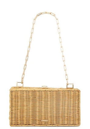 Cult Gaia The Backgammon Clutch in Natural - Neutral. Size all.