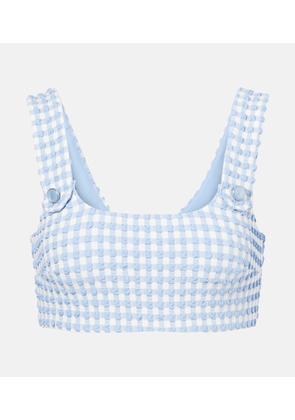 Simkhai Ainsley gingham bikini top