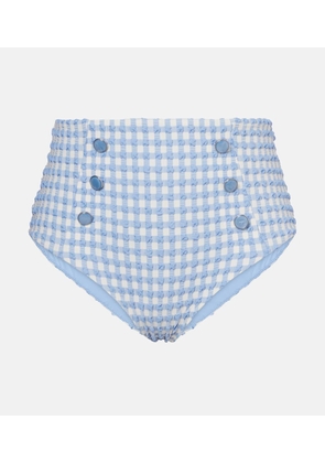 Simkhai Ginger gingham bikini bottoms