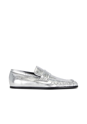 Jil Sander Loafer in Sky Grey - Metallic Silver. Size 38.5 (also in 40, 41, 39).
