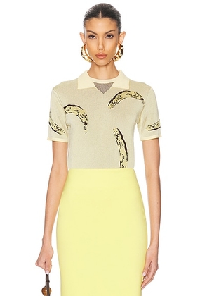 JACQUEMUS Le Polo Marino in Yellow - Yellow. Size 38 (also in 36).