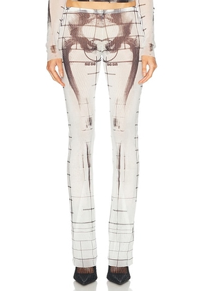 Jean Paul Gaultier Squeletor Trouser in White & Black - White. Size S (also in XL).