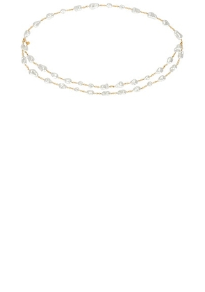 Cult Gaia Vana Belt And Necklace in Pearl - Ivory. Size all.