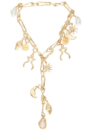 Cult Gaia Astrid Choker in Brushed Brass - Metallic Gold. Size all.