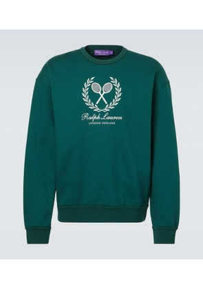 Ralph Lauren Purple Label Logo cotton and cashmere sweatshirt