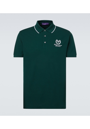 Ralph Lauren Purple Label Logo cotton pique polo shirt
