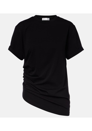 Victoria Beckham Gathered asymmetric cotton T-shirt