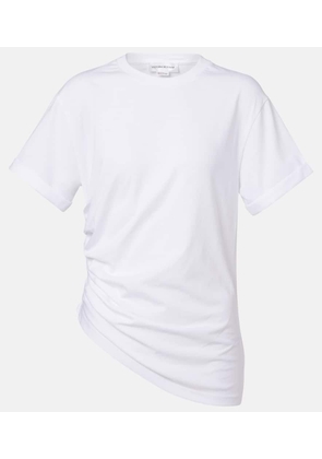 Victoria Beckham Gathered cotton jersey T-shirt