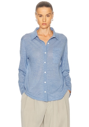 Guest In Residence Showtime Shirt in Heather Blue - Blue. Size L (also in S, XS, M, XL).