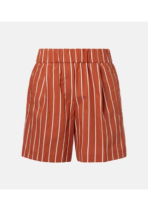 Brunello Cucinelli Striped cotton-blend Bermuda shorts