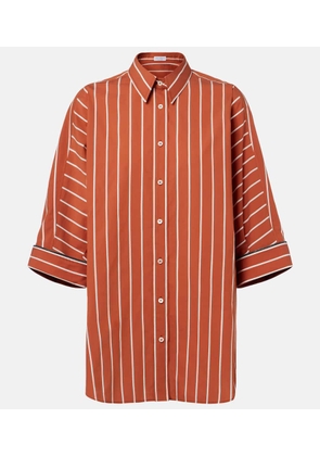 Brunello Cucinelli Striped cotton-blend shirt