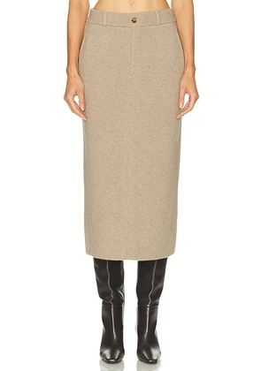 Guest In Residence Tailored Skirt in Taupe - Taupe. Size L (also in M, XL).