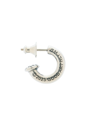 GOOD ART HLYWD Nailhead Single Hoop Earring in Sterling Silver - Metallic Silver. Size all.