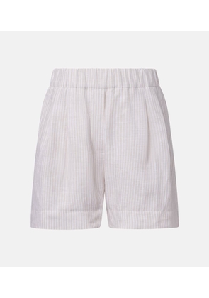 Brunello Cucinelli Striped linen Bermuda shorts