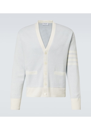 Thom Browne 4-Bar linen and cotton cardigan