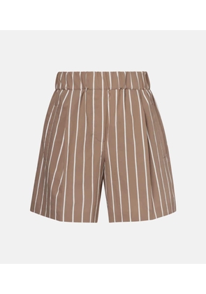 Brunello Cucinelli Striped cotton-blend Bermuda shorts
