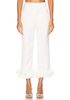 ILA Gemma Voluminous Detailed Trouser in White - White. Size 34 (also in 38, 40).