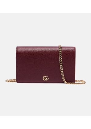 Gucci GG Marmont leather wallet on chain