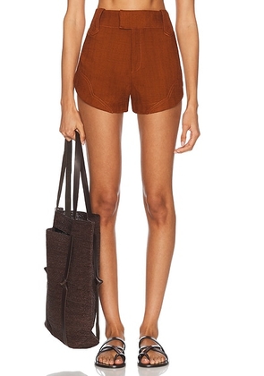 Johanna Ortiz City Amulet Short in Coffee Beans - Cognac. Size 8 (also in ).